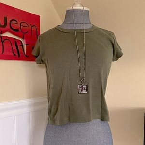 NWT - Twenty5A Women’s Cropped Rib Tee Size S